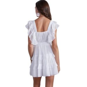 Mustard Seed white tiered ruffles dress